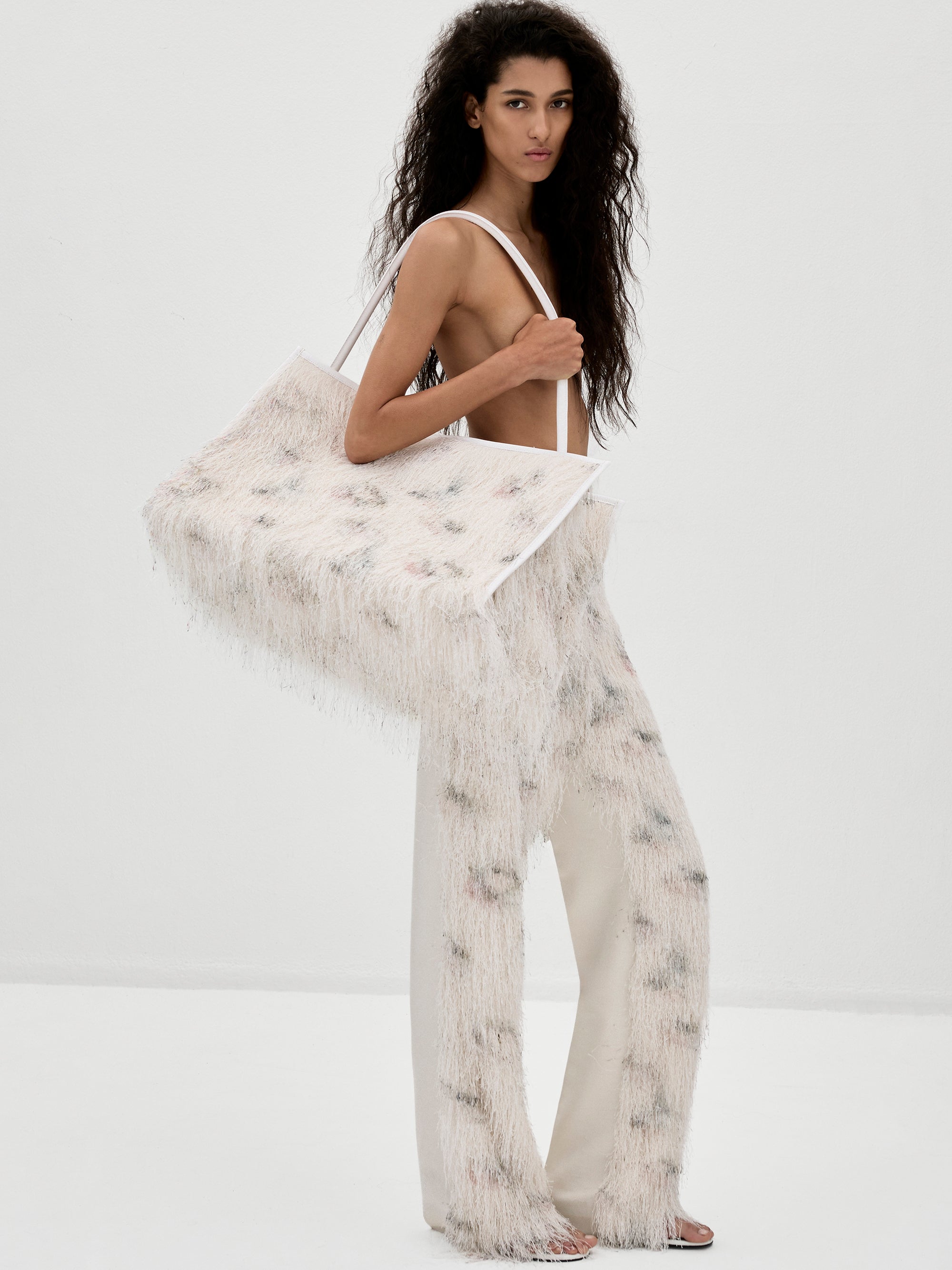 Hosanna Fringe Trousers, White