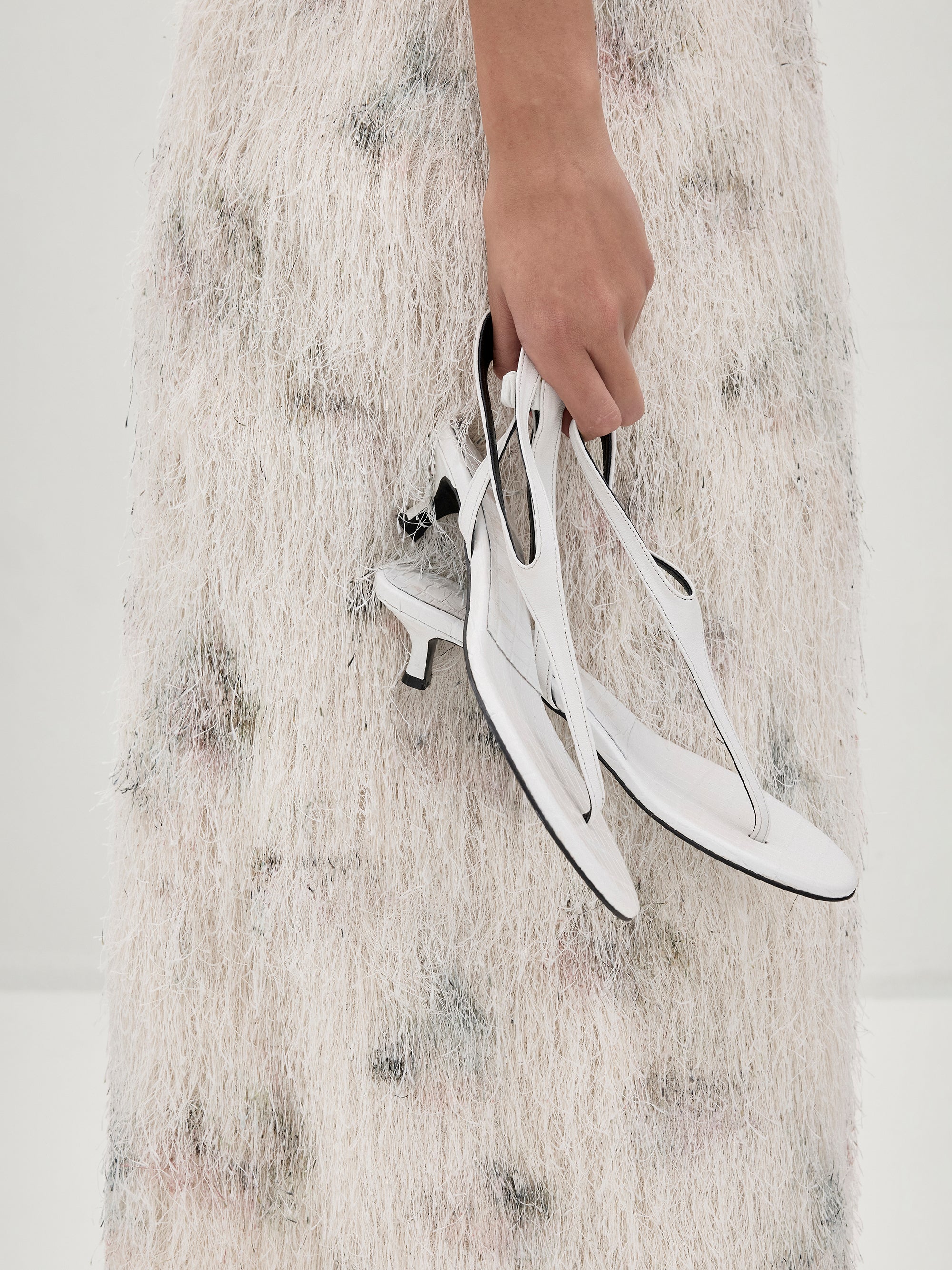 Lysanne Kitten Heel Sandal, White