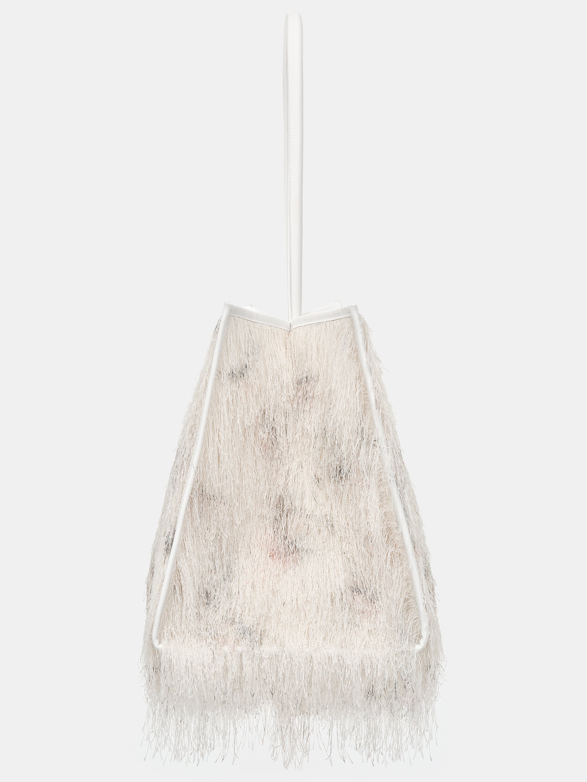 Cerine Fringe Top Handle Extra Large Bag, White