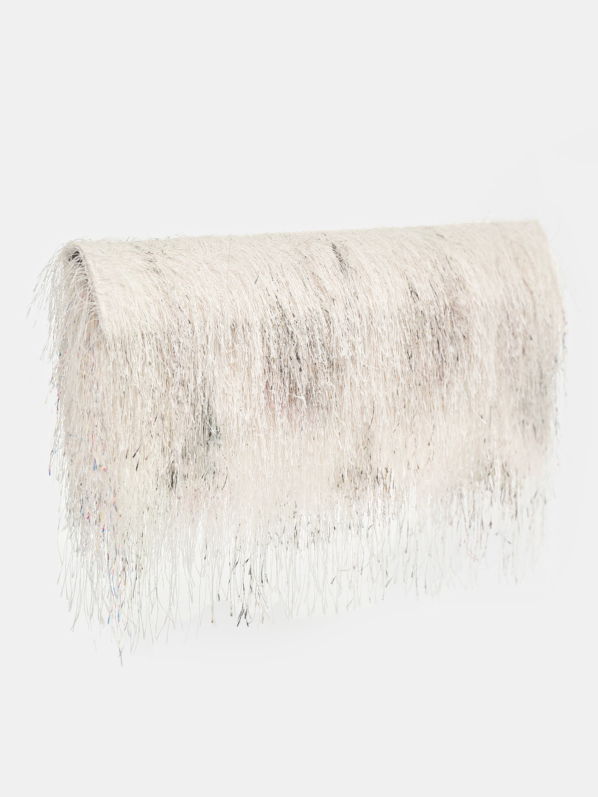 Lirrea Medium Clutch, White