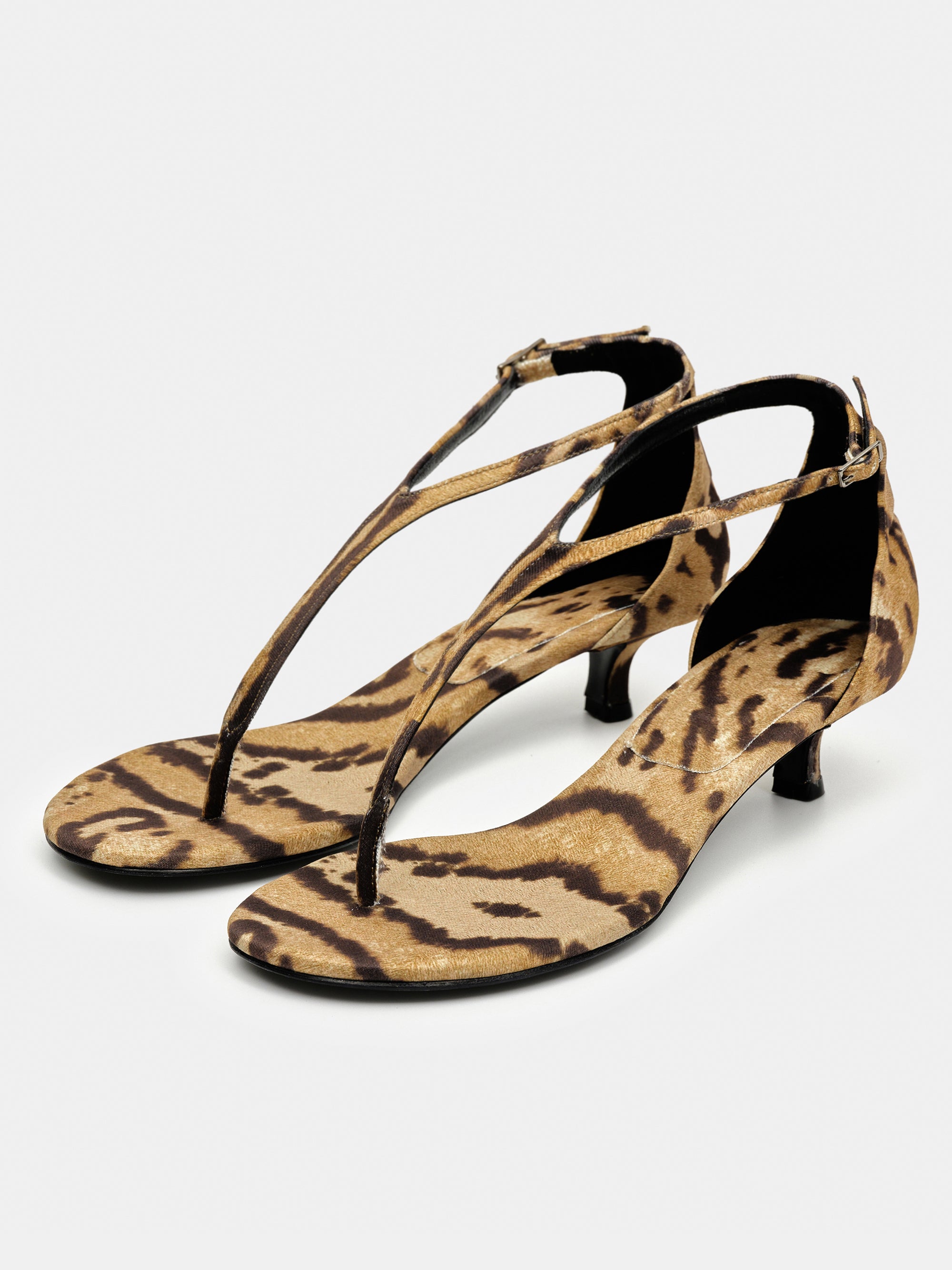 Lysanne Kitten Heel Sandal, Brown