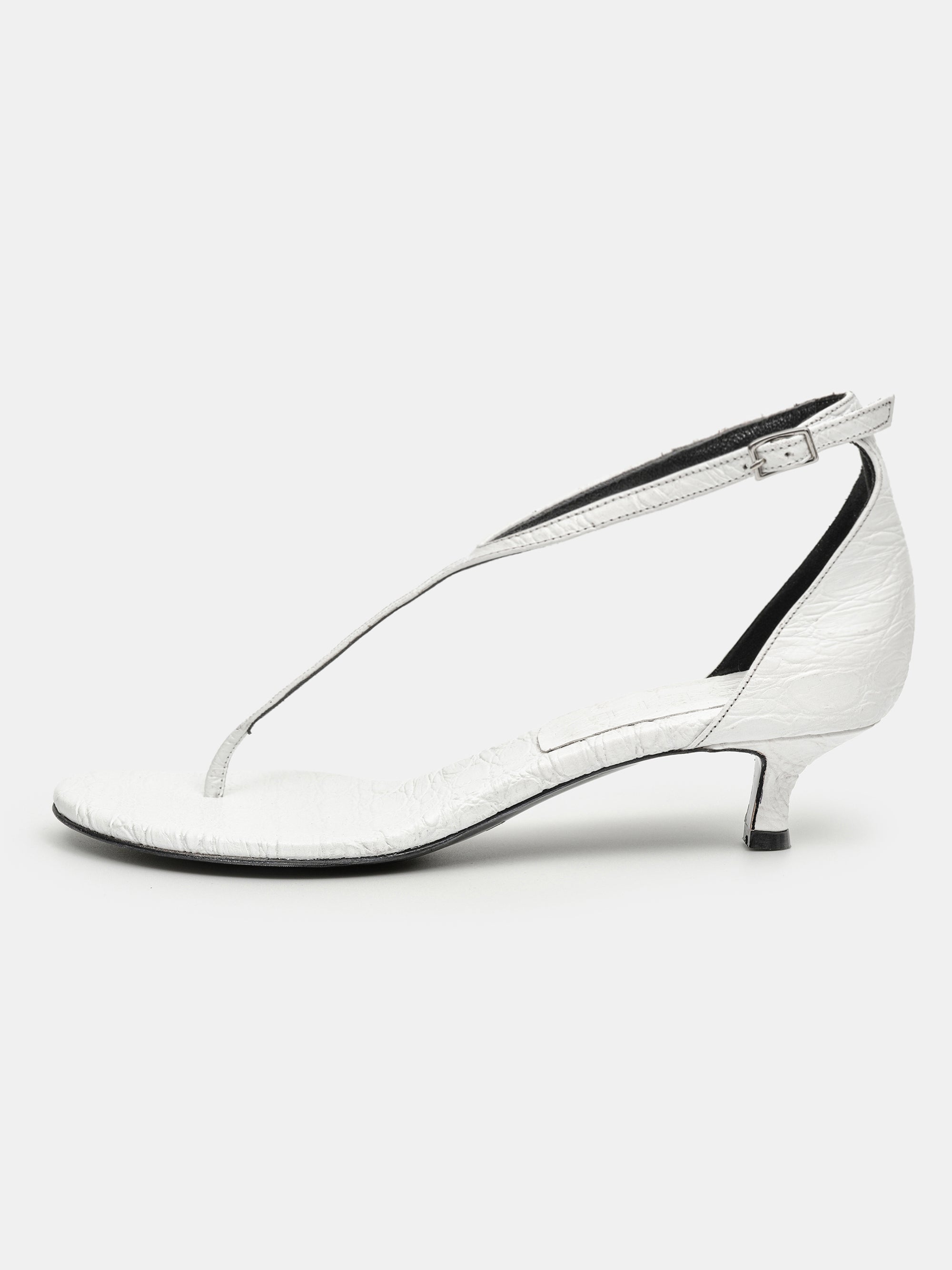 Lysanne Kitten Heel Sandal, White