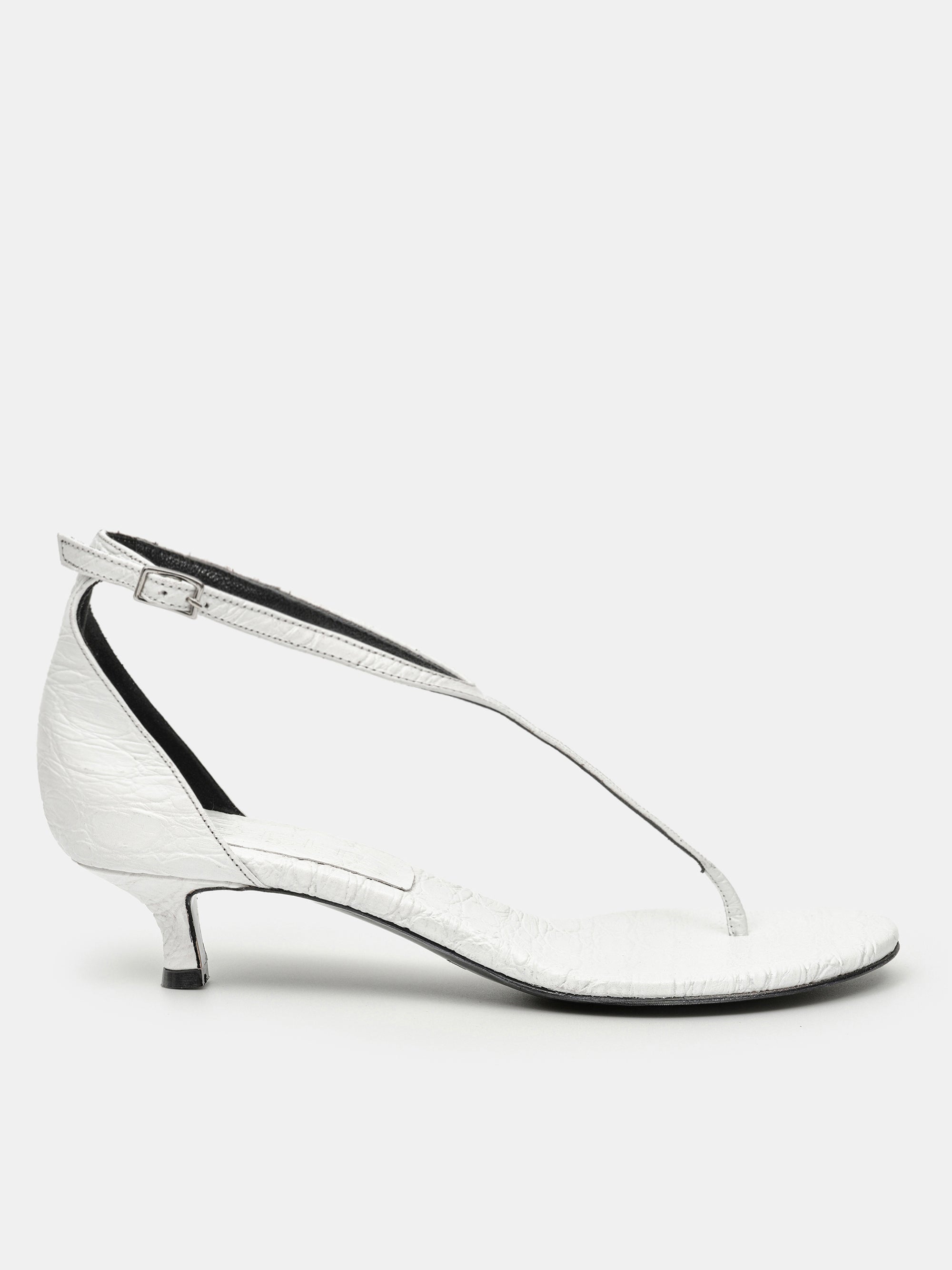 Lysanne Kitten Heel Sandal, White