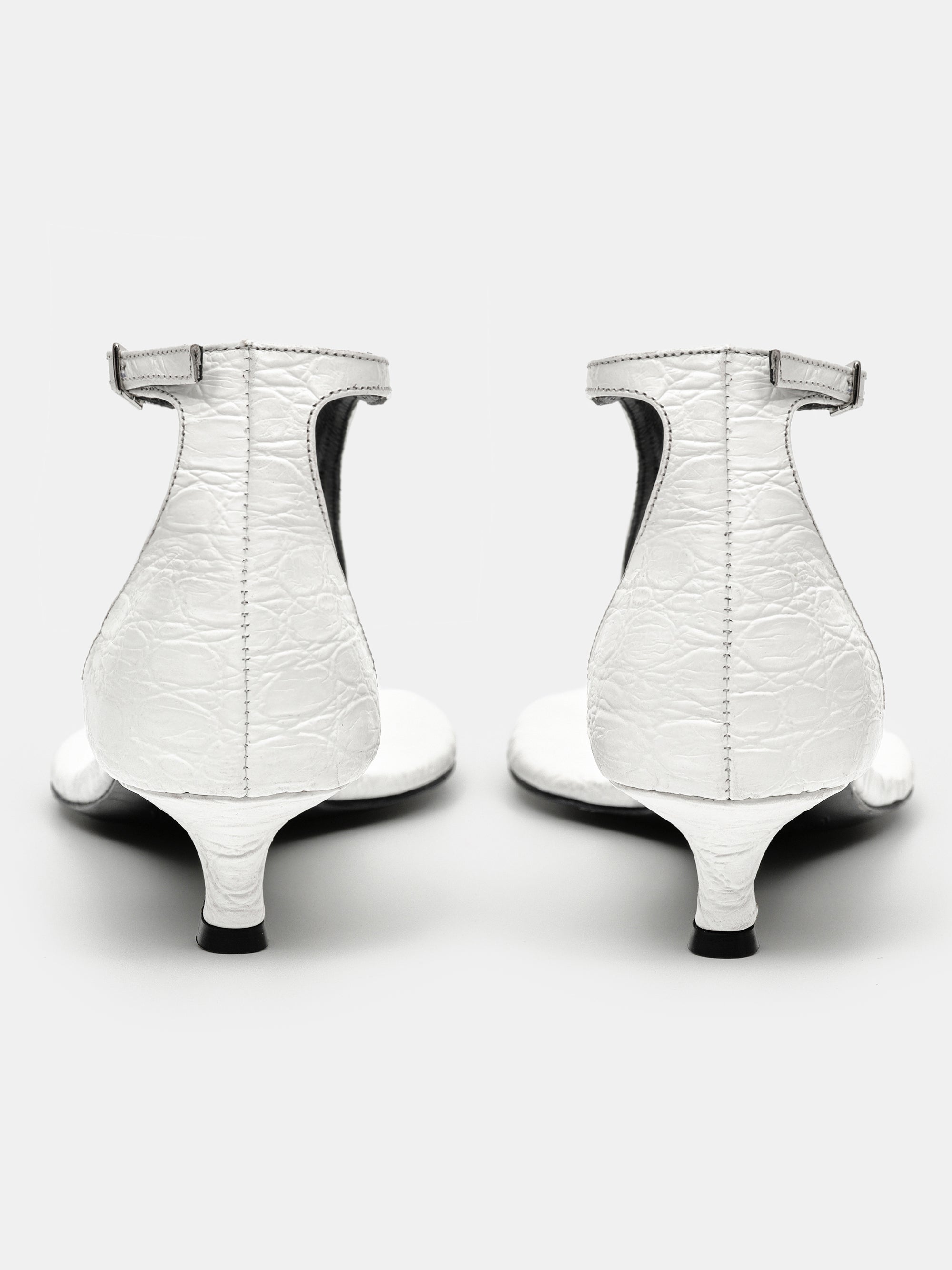 Lysanne Kitten Heel Sandal, White