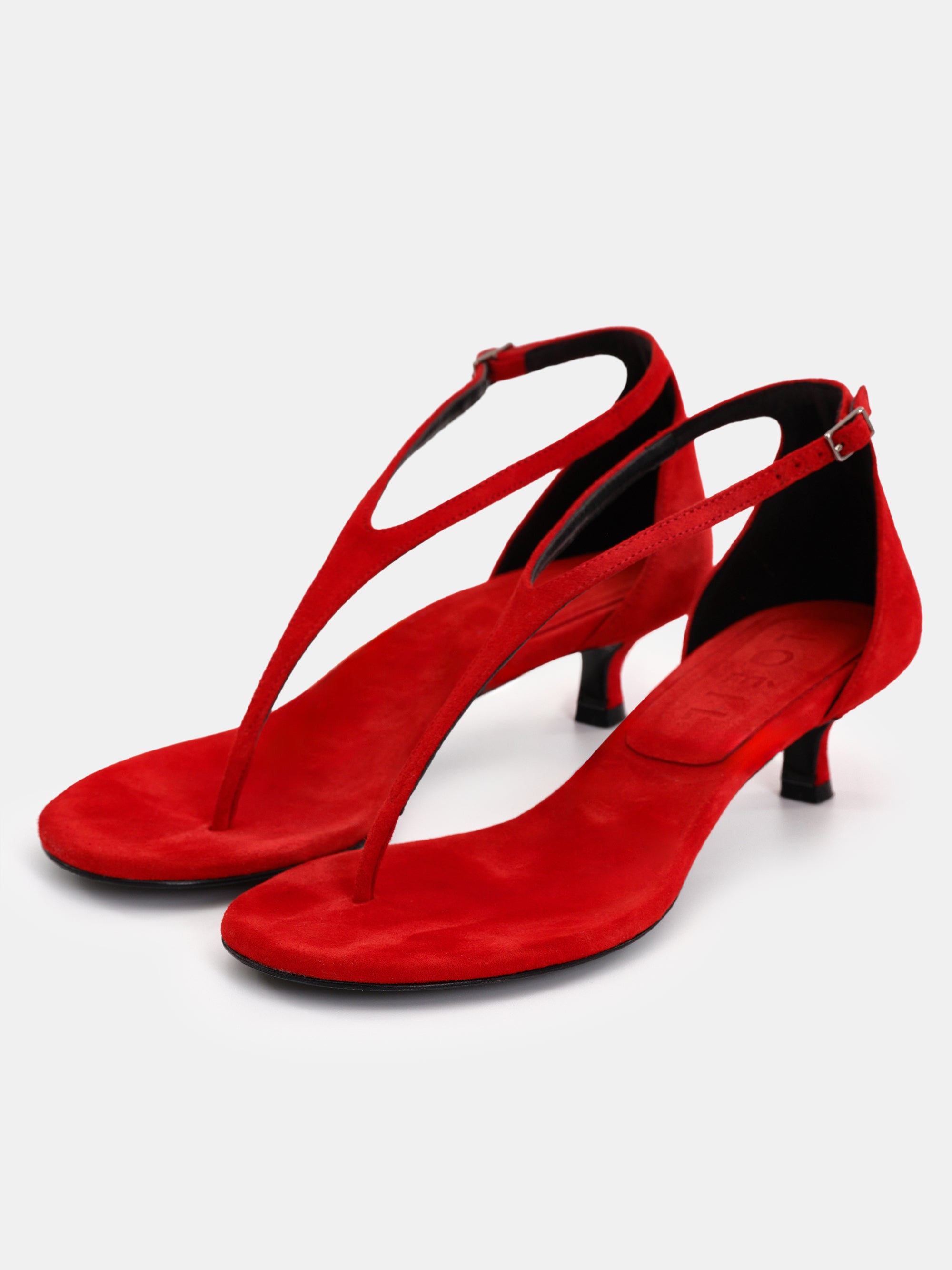 Lysanne Kitten Heel Sandal, Red